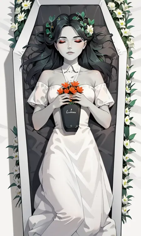 Flowers and Coffin