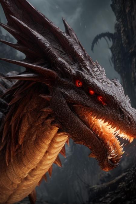 fantasy dragon breathing fire in the style of  greg Rutkowski,8k uhd,high quality,dramatic,cinematic,realistic,absurdres,