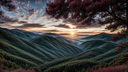 ((masterpiece:1.4,best quality)), cloud,  outdoors
(mountains), spring glade, scenery, sky, winter,
(early morning:1.4),morning red, high detail, abundant, 8k, high detail, wallpaper,
<lora:more_details:1.5>,  <lora:RedDataGirlAnimeBackgrounds-08:1>