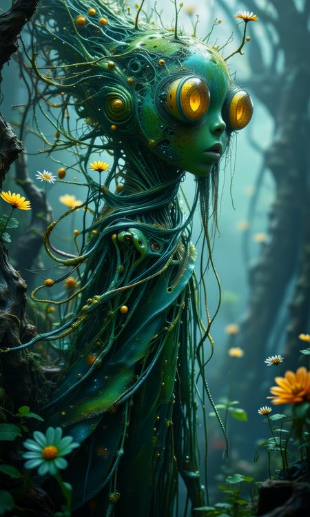 ORIGINAL PROMPT: surrealistic weirdness, the living threads of life
PRODUCTION PROMPT: Original prompt was used. <lora:cg_concept_style:0.64> <lora:dr_diffusion_negative-detail_enhancer_pnte_2_0:-0.42>