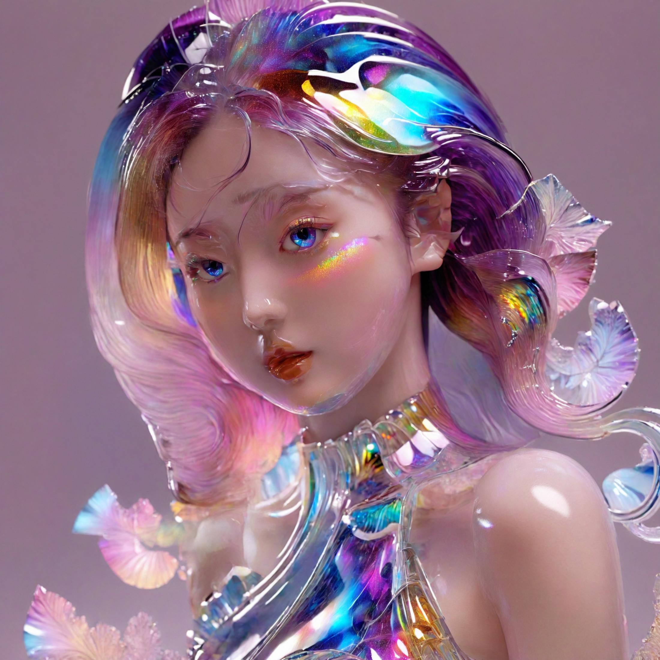 glazed girl [Jade-glass-ceramic-and other textures ]-玉石-玻璃-陶瓷-等质感 [SDXL白棱Lora] image by brair001