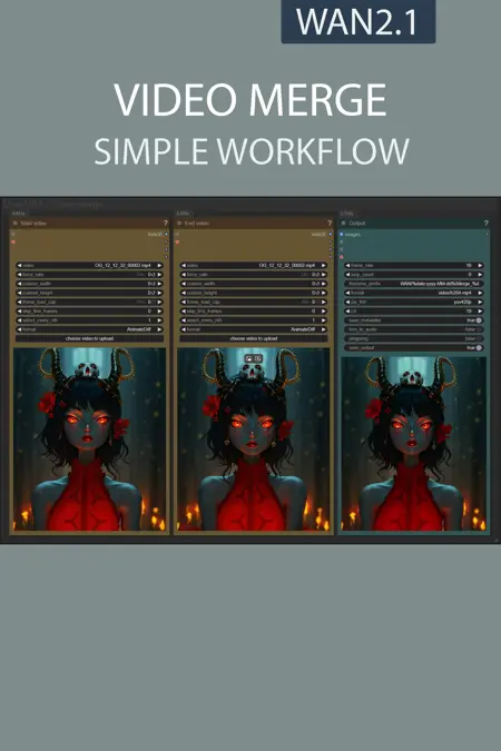 VIDEO MERGE simple workflow WAN2.1