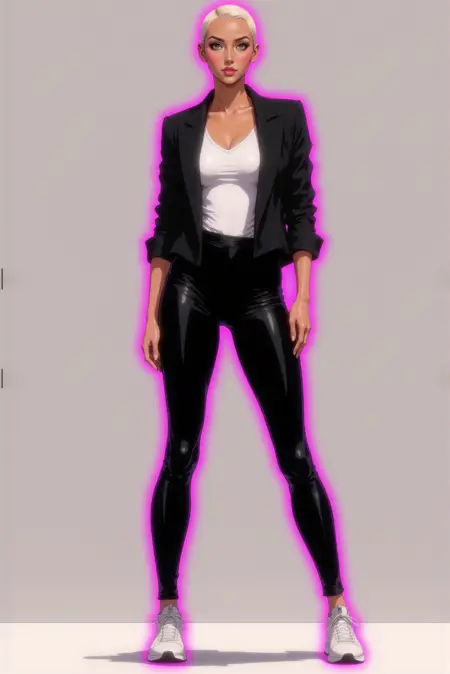 Black and Neon-Red