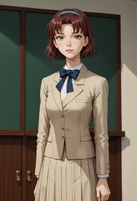 Ritsuko Akagi, student, (赤木 リツコ), Neon Genesis Evangelion (新世紀エヴァンゲリオン), LoRA, PonyXL