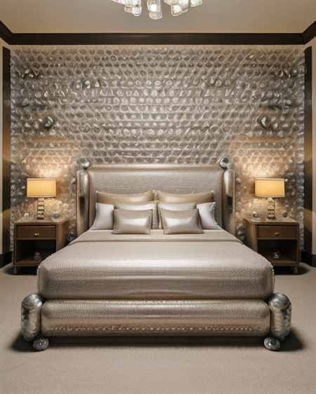 Cinematic still, Comfortable Light ral-bubblewrap, Bed and breakfast in background, Art Brut, <lora:ral-bubblewrap-sd15:1.4>, luxury, complimentary colors, glowing, elegant, background inspired, ambient atmosphere, vibrant, perfect composition, sunny, pure, fine polished, dynamic