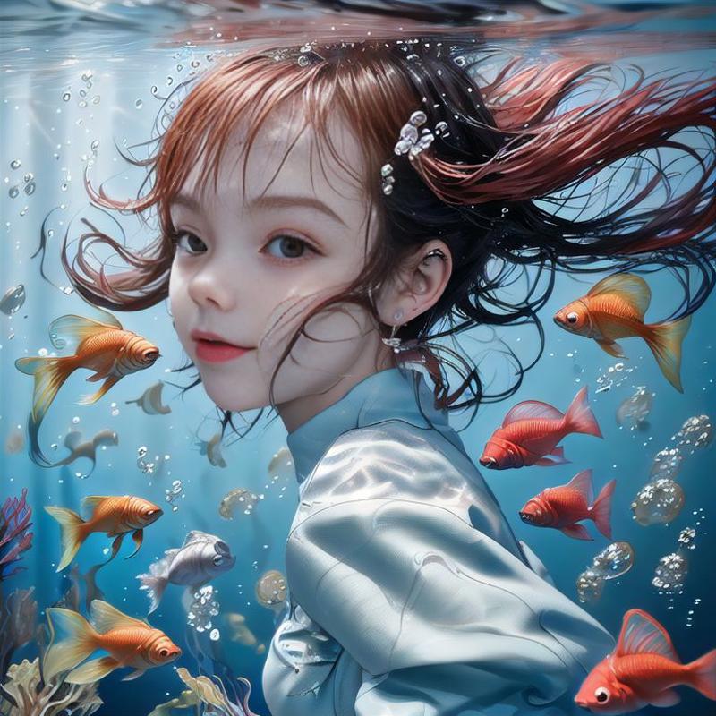 Underwater girl. image by dachonfzi