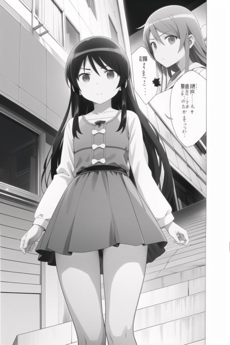 Anime Oreimo Mangaka Light novel Wikipedia, Anime, black Hair, cartoon,  girl png
