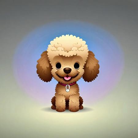 cartoon portrait of Poodle in jmawx style, cute chibi, simple gradient background, full character, smile, detailed facial features   <lora:Jerrod_Maruyama_Style_XL_V4.2-000011:0.9>