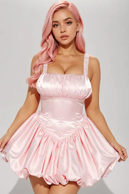 Satin Bubble Dress