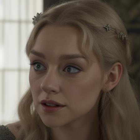 from Game of Thrones  woman dandashe <lora:dandashe-000002:1>, (detailed face, detailed eyes, clear skin, clear eyes), lotr, fantasy, elf, female, silver hair, looking at viewer, portrait, photography, detailed skin, realistic, photo-realistic, 8k, highly detailed, full length frame, High detail RAW color art, piercing, diffused soft lighting, shallow depth of field, sharp focus, hyperrealism, cinematic lighting, pointy ears