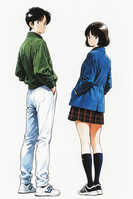 [illustrious XL] Mitsuru Adachi/安达充/あだち充 《TOUCH》(《棒球英豪》)/《H2》 - Artist Style