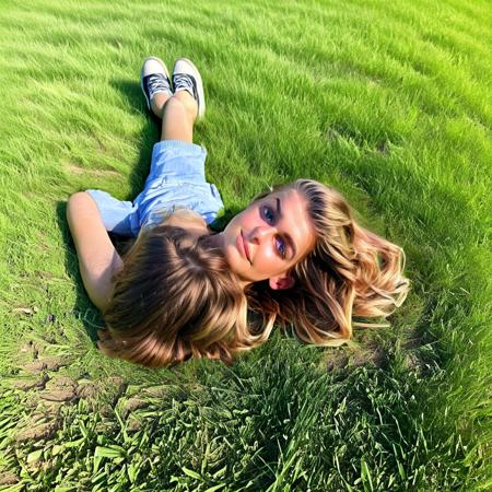 SD3Grl Girl Lying on Grass