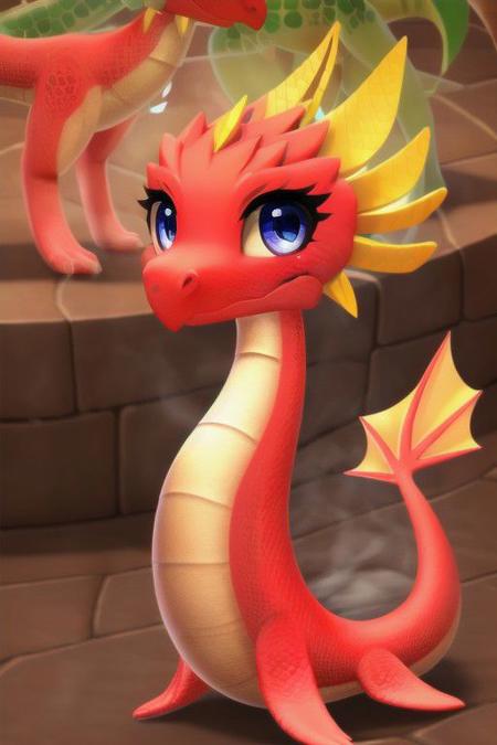 ((masterpiece,best quality)),best res,,good anatomy,cute,ultra cute face,hot,female,smiling,extremely detailed face,4k,happy, upper body,,detailed eyes,beautiful,smiling,,cute,very cute,, solo,, smile, tail,,,blushing,leaning,closer,boiling dragon