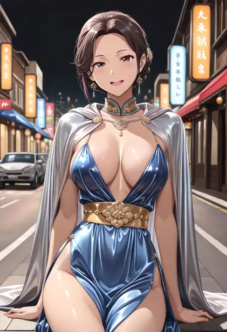 D039 Long Cape Night Gown