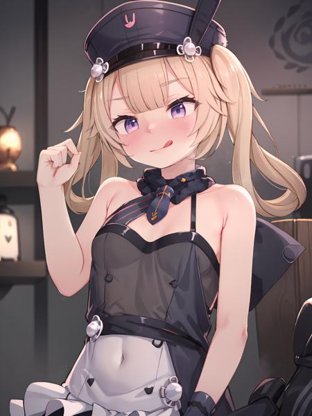 masterpiece, best quality, 1girl, solo, twintails, dress, blonde_hair, <lora:SR-3MP Girls_Frontline:1> sr-3mp,<lora:gmk2-000020:1> <lora:Concept_LickingLips:1>licking_lips,
 upper body,