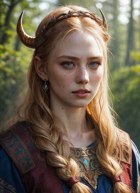 A stunning intricate full color portrait of (sks woman:1) as (viking warrior), (barbarian),  epic character composition, by ilya kuvshinov, alessio albi, nina masic, sharp focus, natural lighting, subsurface scattering, f2, 35mm, film grain, <lora:locon_deborahannwoll_v1_from_v1_64_32:1>