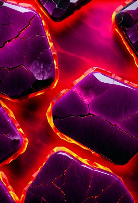 DIFFUSE TILE, frontal light, Hyper-realistic, detailed, flat texture, Tribal style, UHD, 4k, ultra detailed, cinematic, a cut of native stile, (dark-purpure-colored:2.1) obsidian stone with cracks (glowing with red fire: 2.1) magik runes TEXTURE BACKGROUND),