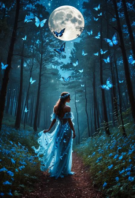pixel-art a painting of blue butterflies flying in the night sky over a forest with a light trail and a full moon [21],a digital rendering,<lora:Anne Stokes CLIP2-000005:1>,Anne Stokes,magic the gathering artwork,, fashion,fashion photography,<lora:Didier Mouron CLIP Fashion-000005:0.6>,style of ian hubert,by Christopher Wren,Didier Mouron,, Iridescent, Shimmering, pearlescent, opalescent . low-res, blocky, pixel art style, 8-bit graphics<lora:volumetric lighting-000005:1><lora:volumetric lighting-000005:1><lora:volumetric lighting-000005:1><lora:volumetric lighting-000005:1>