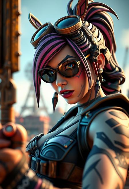 score_9, score_8_up, score_7_up, 4K, UHD
(((Borderlands video game style shading)))
Intricate Details, Amazing Quality, 
Mad Moxxi