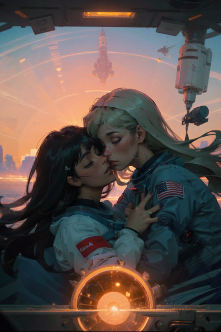 52417-3330864885-Masterpiece, Best quality, romantic photograph with loving composition of two gorgeous female astronauts kissing in zero gravity.png