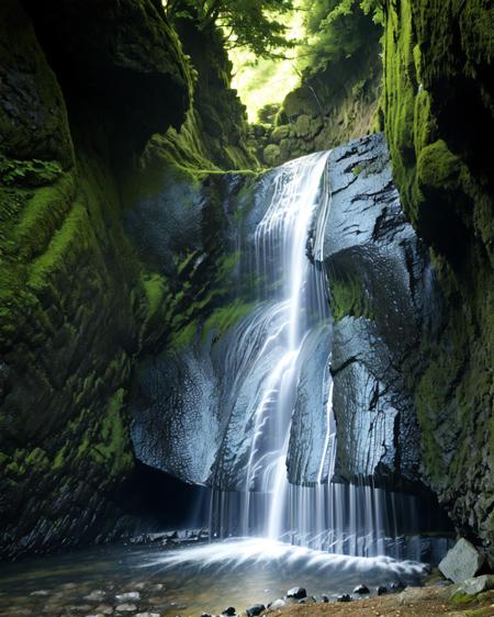 landscape waterfall falls narrow waterfall