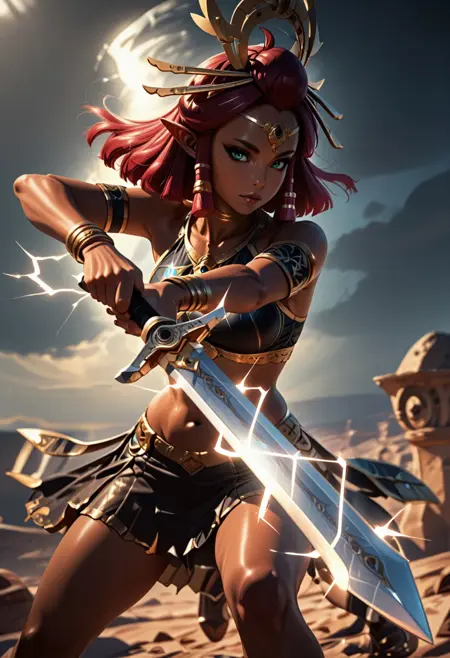 Riju Makeela: Semi-Realistic Gerudo Princess (The Legend Of Zelda: Tears of the Kingdom) [ZIT & IL]