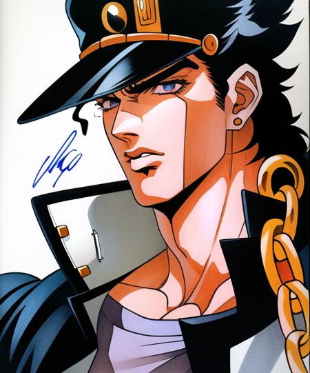 jojo's bizarre adventure, jotaro kujo, manga cover,, Stable Diffusion