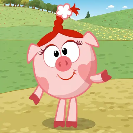 Nyusha/Rosariki/Rosa/Pinkie (Smeshariki/Gogoriki/Kikoriki)/Нюша (Смешарики)