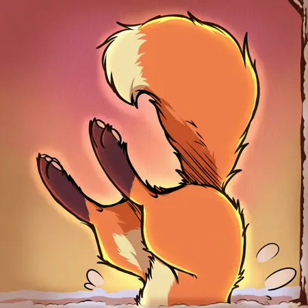 Fox stuck (mousing)
