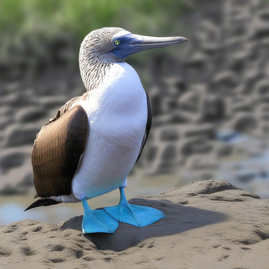 <lora:Sula_nebouxii_SDXL_v3:1.0> ,
yellow eyes, outdoors, pond, mud, no humans, bird, realistic, realism, Blue-footed Booby, Sula nebouxii