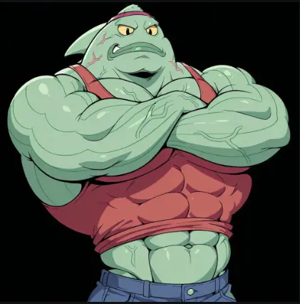 Jim the wrestler (Champ 1) (Spongebob Squarepants) (Illustrious)