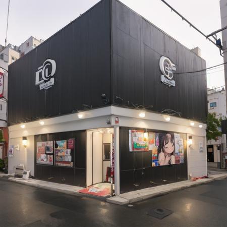 fukuhara, storefront, scenery, building, outdoors, road, street, power lines, motor vehicle, car, utility pole, day, city, sky, sign, real world location, lamppost