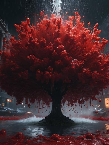 horror, (masterpiece, epic quality, epic realistic, ultra resolution, unity 8k wallpaper, epic detailed:1.1), (blood magic:1.2), oficial art, artstation, intricate detail, the most beautiful form of chaos, (bloody whirlwind, ash rain), intricate detail, ash flowers, water splashes, fire, rim lighting, (photorealism, hyperrealism), ray tracing, hdr