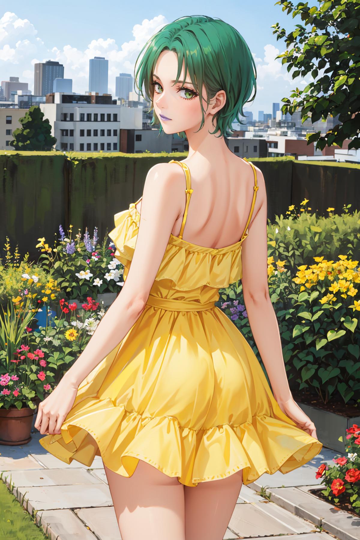 Yellow Sundress - by EDG inspired by ChameleonAI image by novowels