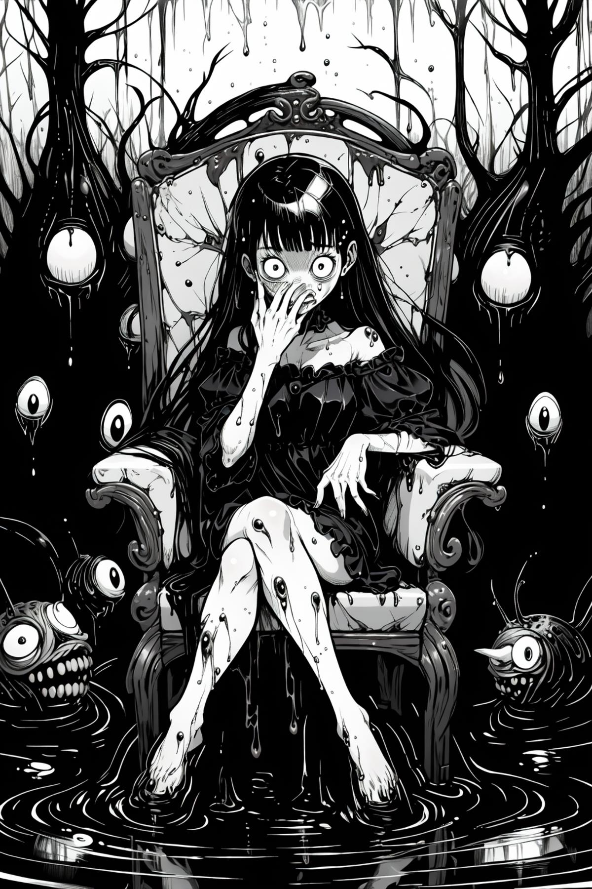Junji Ito Style {SDXL Now Supported} image by Mayheim