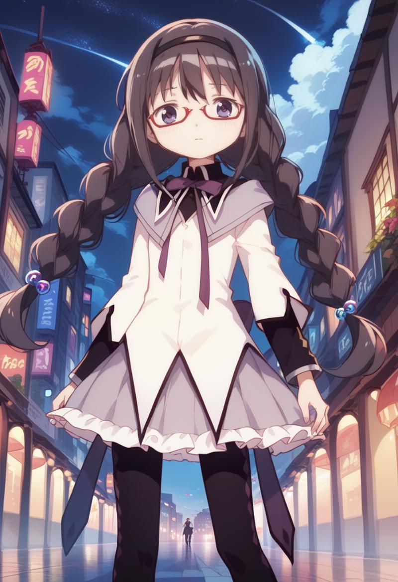 Akemi Homura with glasses (Puella Magi Madoka Magica) [pony] / 眼鏡の暁美ほむら（ 魔法少女まどかマギカ） - megahomu-v6 Showcase | Civitai