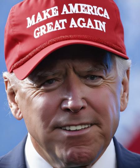 man wearing red maga hat, closeup, joe biden,
angular,
 highres, detailed, realistic
best quality, masterpiece,  <lora:maga_hat_1-000100:1>