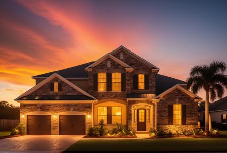 sunset, Florida, Sarasota, real estate, dramatic sunset, clouds, golden hour, golden ratio composition,  intricate detail , 8k, , dynamic, cinematic, ultra-detailed, full background,  epic location, vacation photography, magical location, epic, sparkle, glitter, scenery, ((no humans)), drizzle, beautiful, (shiny:1.2), monolithic, bloom:0.4, sparkle, extremely detailed, multicolored fire theme, alluring lighting, rim lighting, HD. Photography real estate photography by Larry Hanna, Jason Miller, Anthony Dimaano, Alex Tonetti, Shawn Talbot.