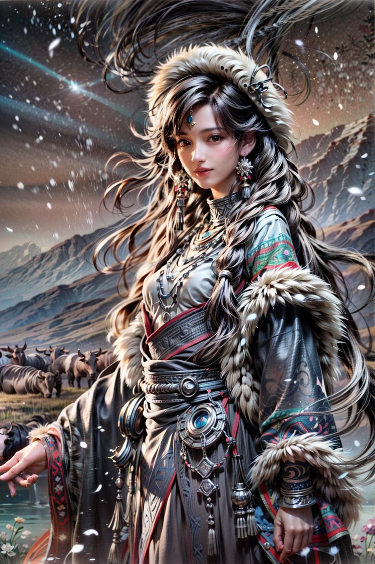 Tibetan 藏族 | Chinese style image by yoyochen2023