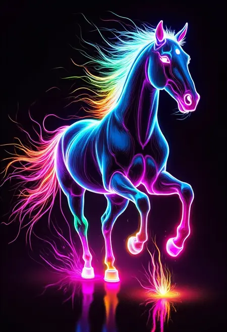 DE_Neon Light Effects Outline_Sports Character Generation