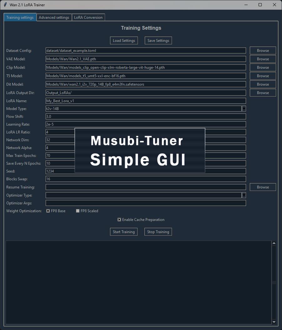 Musubi-Tuner Simple GUI