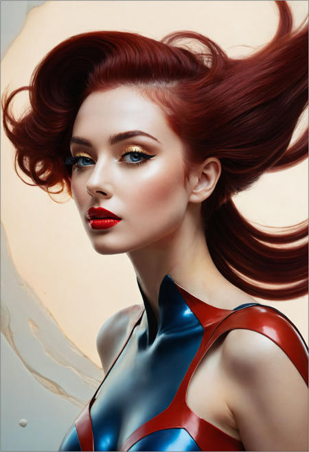 NSFW, by Afarin Sajedi . Professional photography of a beautiful goddess, 30-year-old woman, underexposure, advanced technologies of an alien civilization from another Galaxy, a detailed professional poster, bold lines, award winning, trending on ArtStation (complex details, masterpiece), a look at the viewer, a dynamic pose,  <lora:RMSDXL_Enhance:1>,  <lora:fr4z3tt4:0.35>