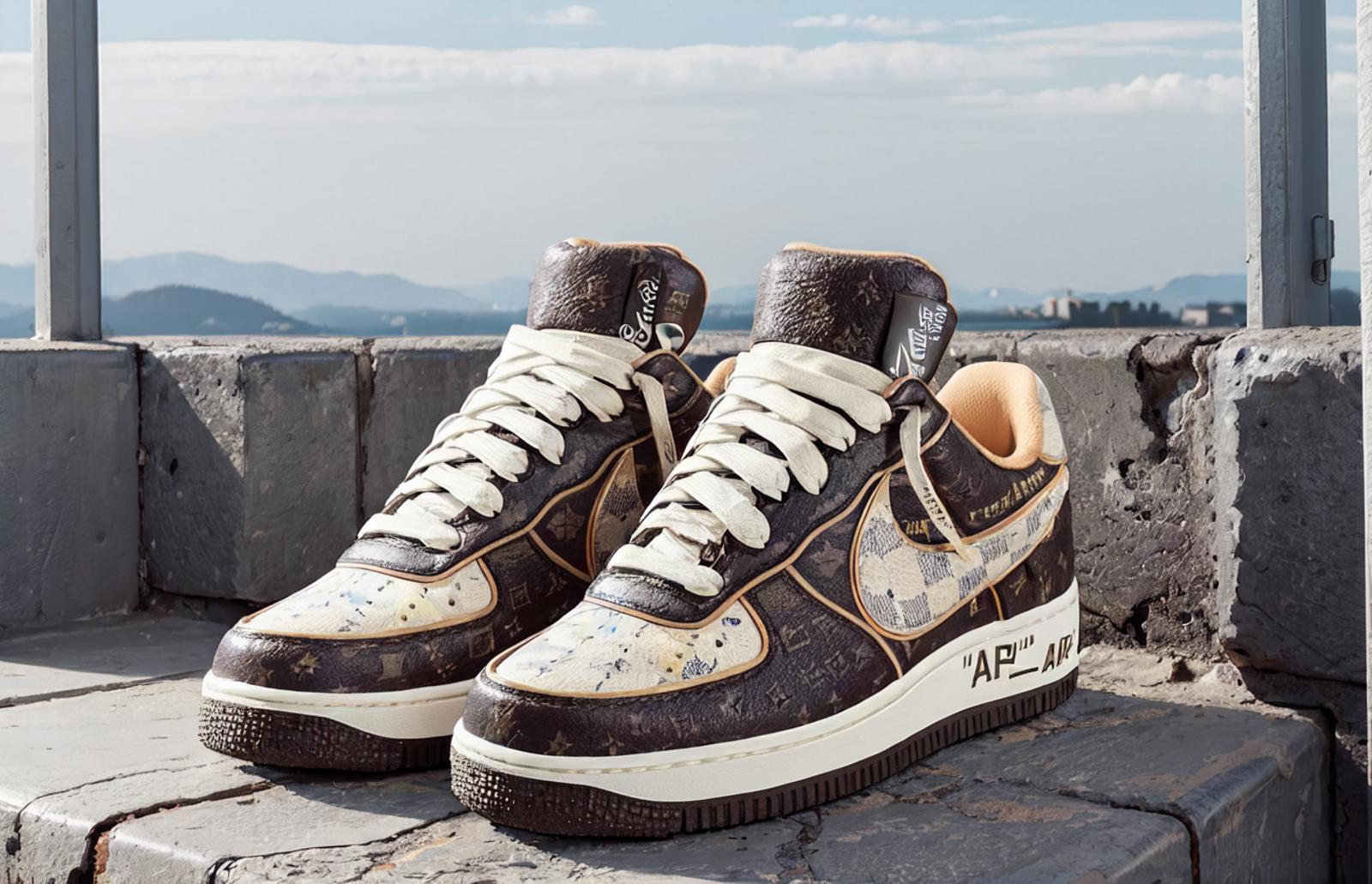 [LoRA] Nike AF1 x Louis vuitton - Sneaker   image by pathAi