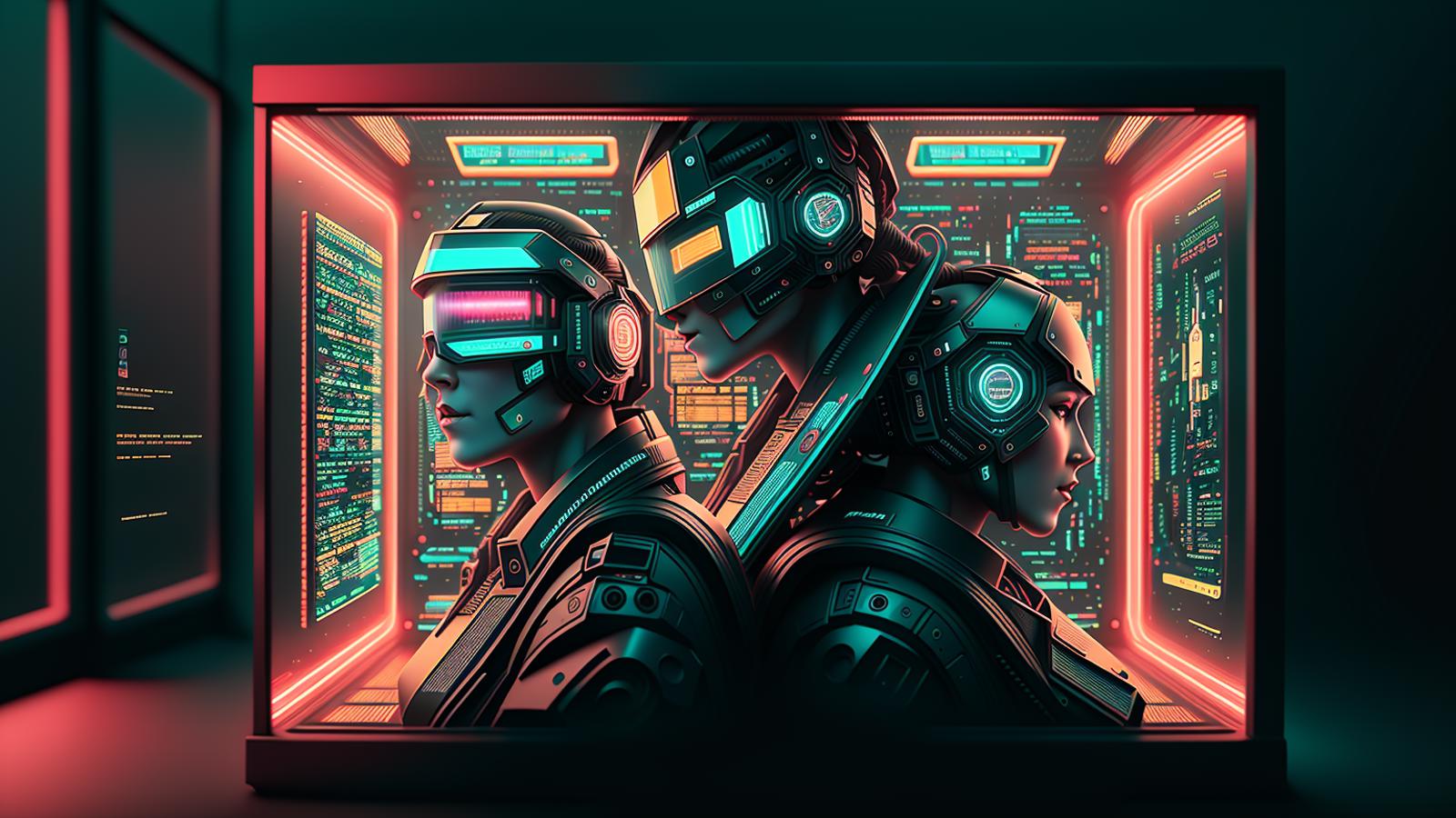 HD cyberpunk robot city wallpapers