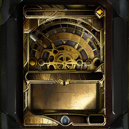 bct2, brown and gold colour, (worst quality, best quality, masterpiece:1.5), card that looks like an airship control panel, , black background, steampunk style, plain card style  <lora:bct2_basic:3.0>