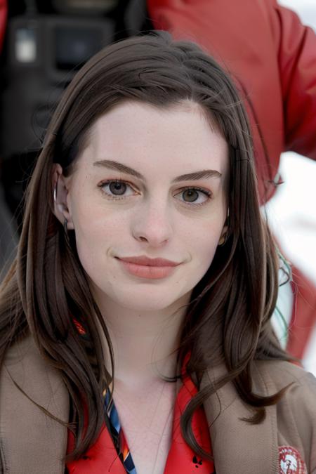 raw photo of a stunningly beautiful pale woman, at the arctic science base, red jacket, close up, 8k uhd, sharp focus, fujifilm xt3