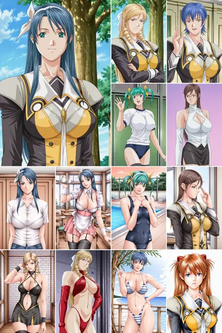 [illustrious XL] 5 in 1，《DISCIPLINE~The record of a Crusade~》/《欲望学院》 圣少女/- Artist Style