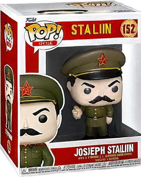 Funko Pop, Joseph Stalin , in a Funko Pop box, English text,  <lora:Funko_Pop_SDXL:1>