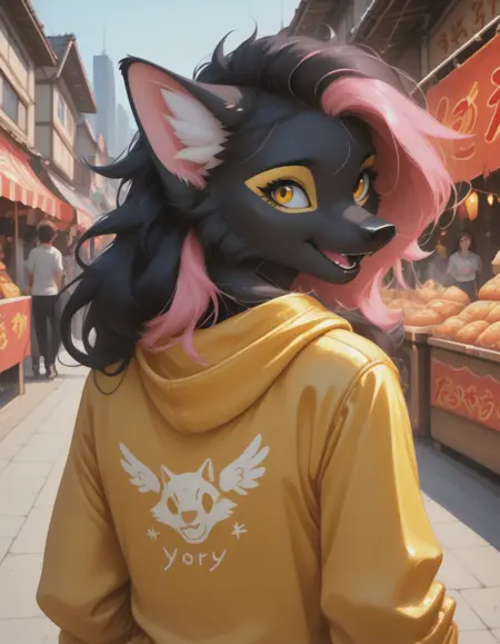 OC - Yoru (black marten anthro)