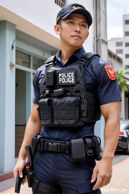 Male Taiwanese Police Uniform